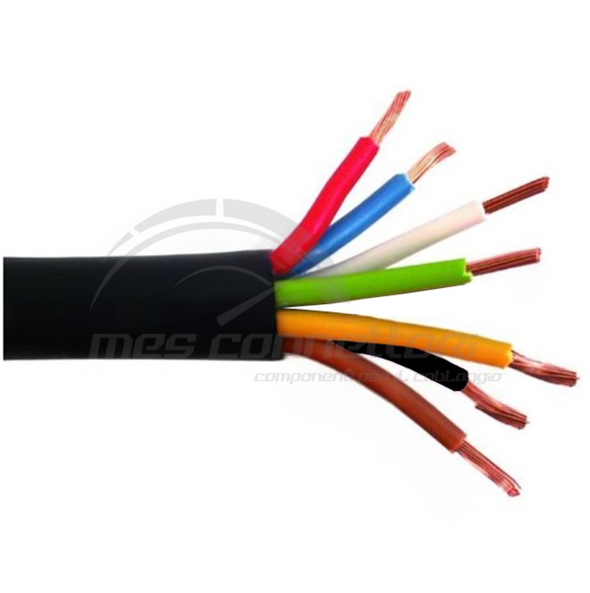 cavo multipolare fase 3 diametro ridotto sez. 6x1 mmq + 1X2.5 mmq colore nero