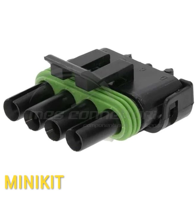 kit connettore delphi weather-pack serie 280 - 4 vie p.f. (fila singola)