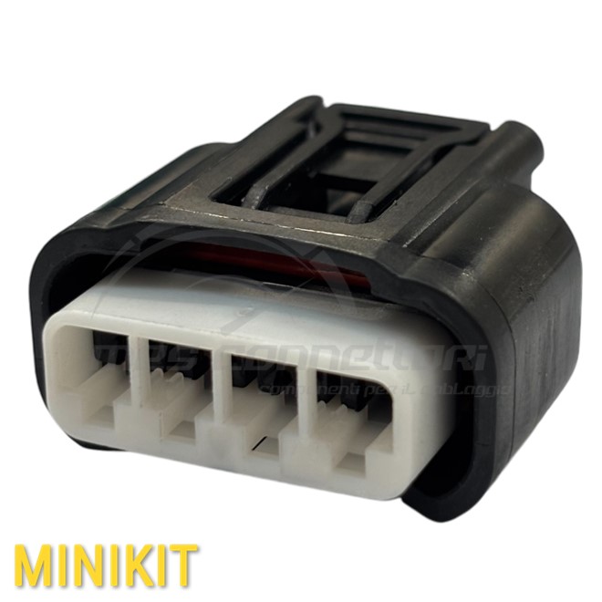 kit connettore Yazaki serie 2.3II (090II) - 4 vie p.f. sealed nero