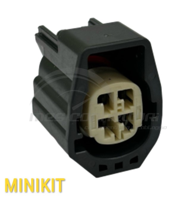 KIT connettore YAZAKI serie yes/yesc kaizen 1.5 mm (060) - 4 vie p.f. sealed nero