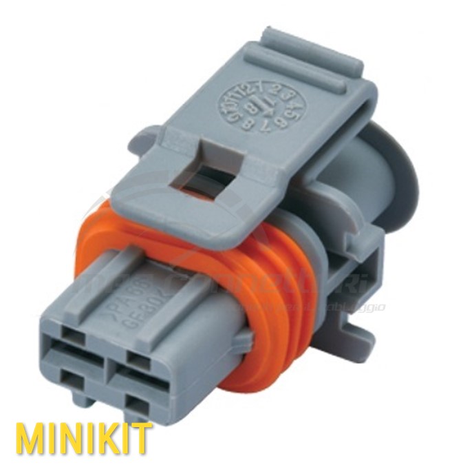 kit connettore BOSCH COMPACT serie  1 - 2 vie p.f. grigio