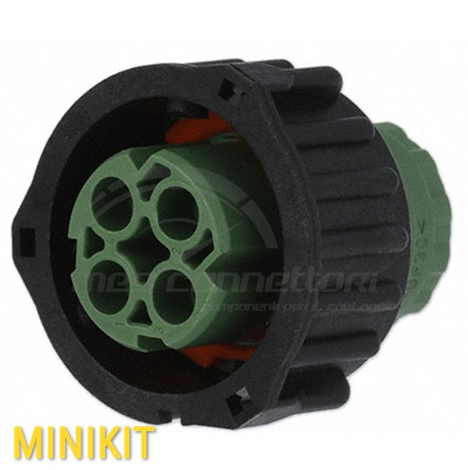 KIT CONNETTORE TYCO SERIE DIN 2.5 - 4 VIE P.F. verde