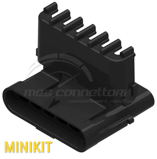 kit connettore delphi weather-pack serie 280 - 6 vie p.m. (fila singola)