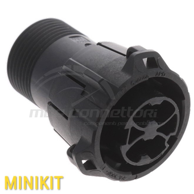kit connettore ITT serie APD - 2 vie p.f. nero volante