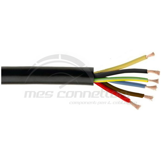 cavo multipolare nero 6x0,50 mmq