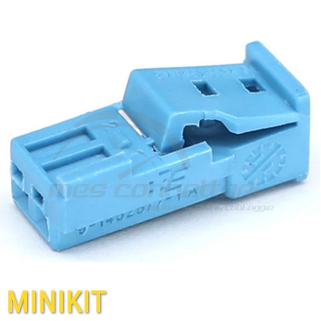 KIT connettore tyco serie MQS - 2 vie p.f. azzurro CODE 'Z'