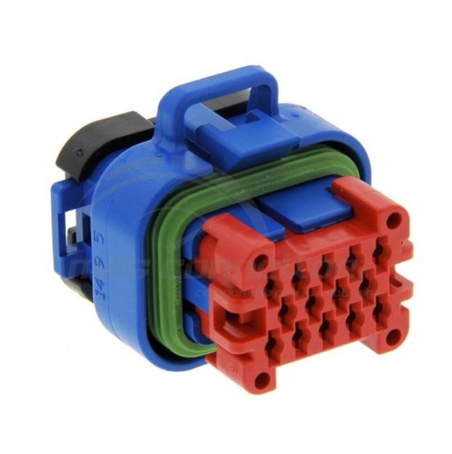 connettore tyco serie amp-seal - 14 vie p.f. BLU