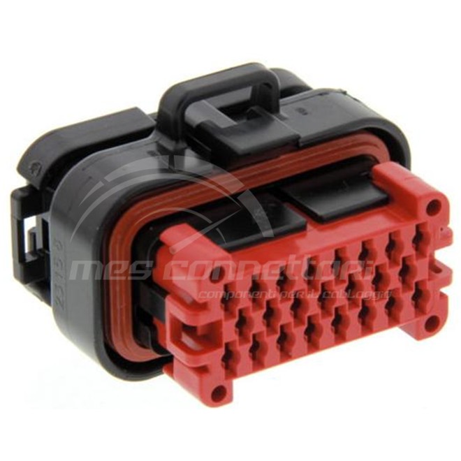 connettore tyco serie AMP-SEAL - 23 vie p.f. nero