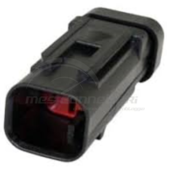 connettore tyco serie AMPSEAL 16 - 2 vie p.m. secondary lock rosso