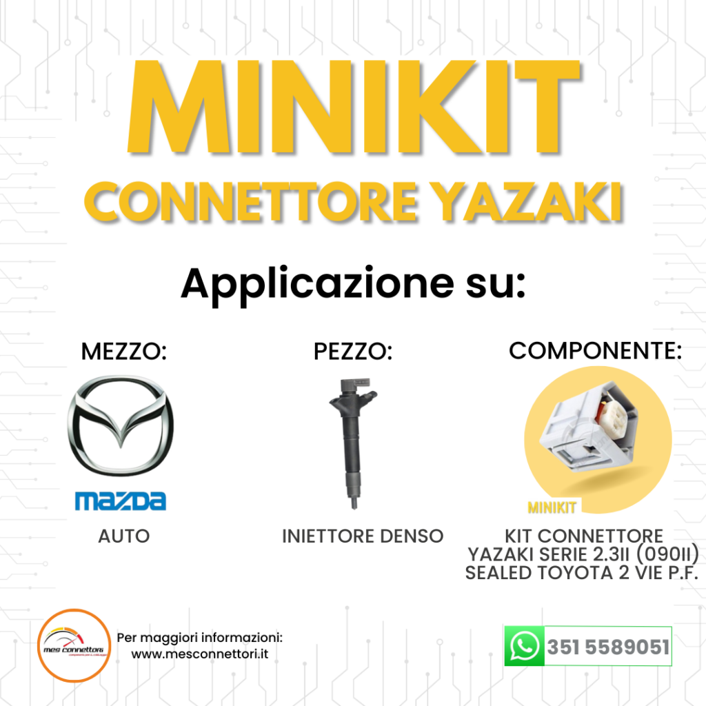 minikit connettore YAZAKI serie 2.3II (090II) – 2 vie p.f. sealed grigio toyota