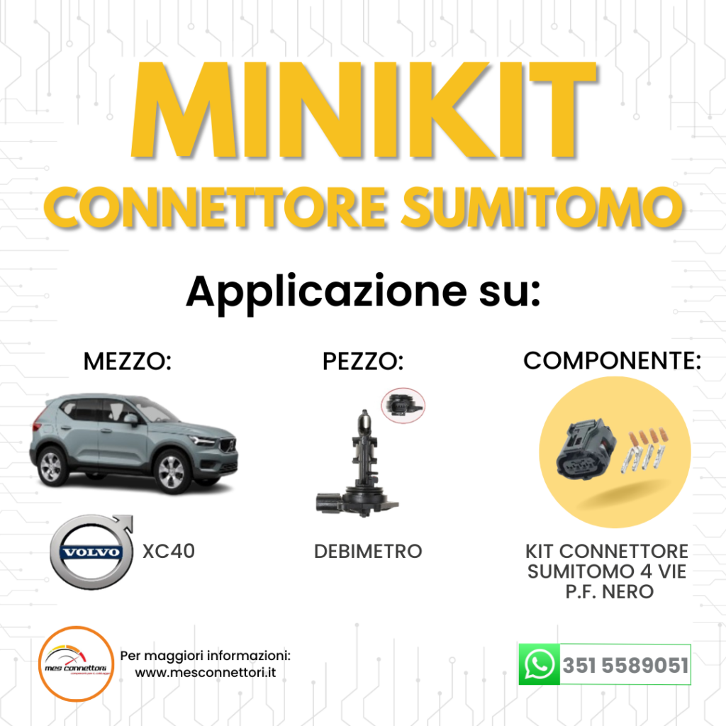 kit connettore Sumitomo serie TS 2.3 mm (090) – 4 vie p.f. sealed nero