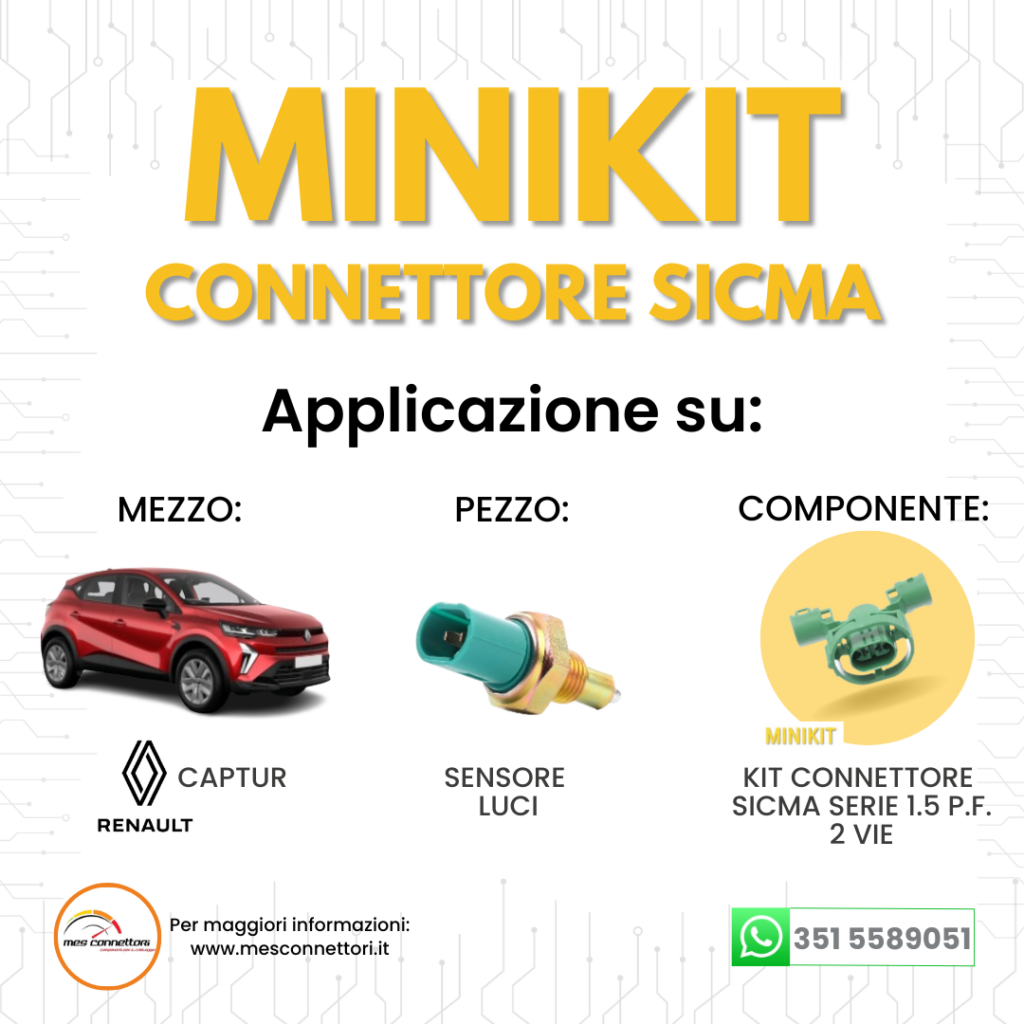 minikit connettore fci Sicma serie 1.5 – 2 vie p.f.