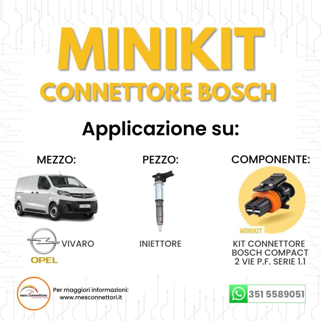 MINIkit connettore BOSCH COMPACT SERIE 1.1 – 2 vie p.f.