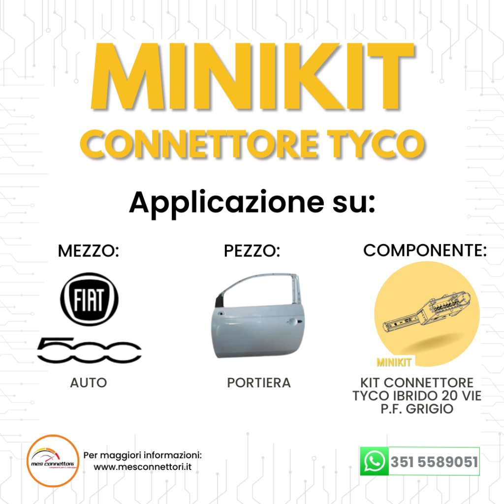 kit connettore tyco serie multilock 070 – 20 vie p.f. grigio seconda generazione