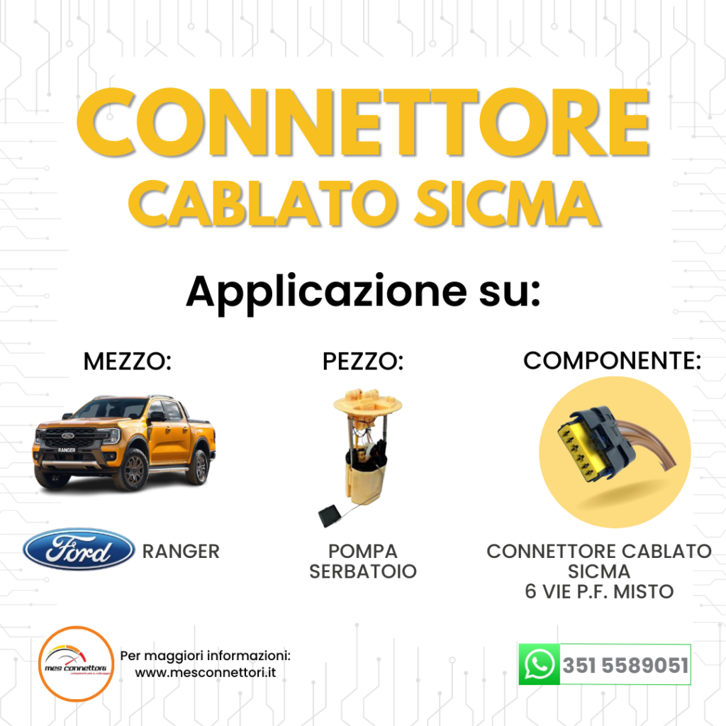 connettore cablato fci serie Sicma – 6 vie p.f. misto
