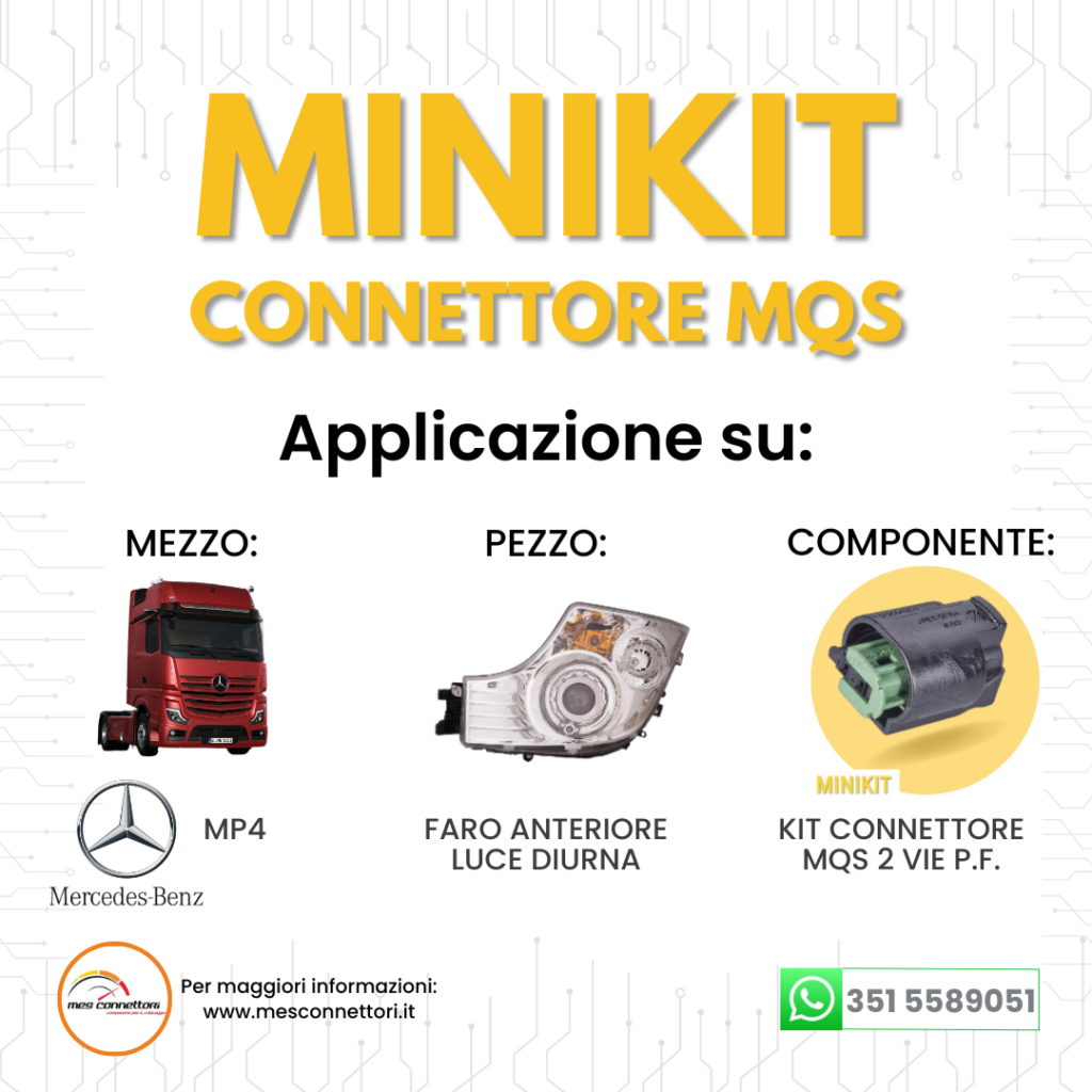minikit connettore tyco serie MQS – 2 vie p.f.