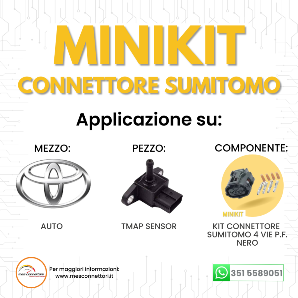 minikit connettore Sumitomo serie TS 2.3 mm (090) – 4 vie p.f. sealed nero