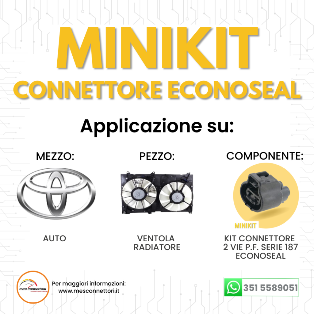 minikit connettore tyco serie econoseal 187 – 2 via p.f. nero