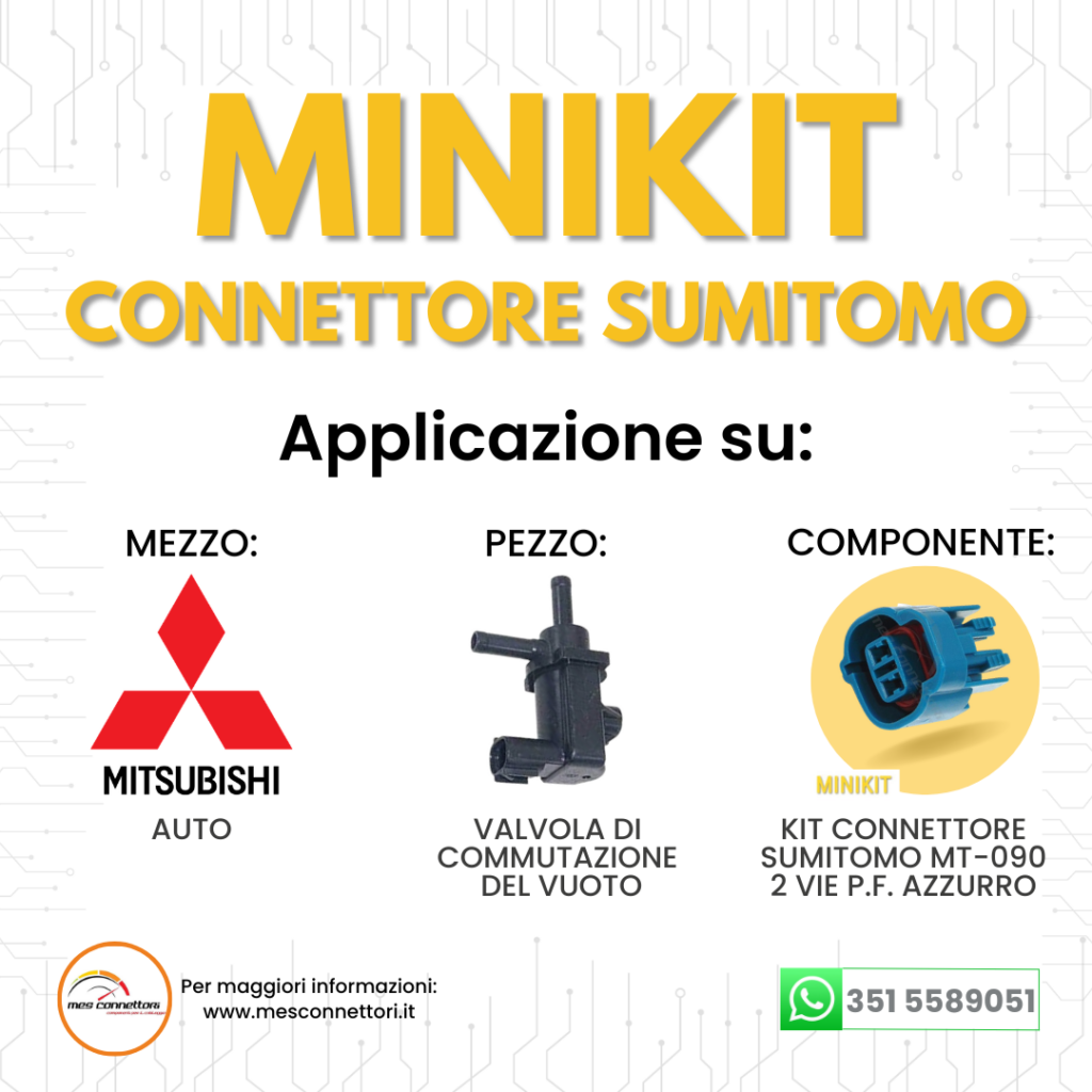 minikit connettore sumitomo serie MT 2.3 mm (090) – 2 vie p.f. sealed azzurro