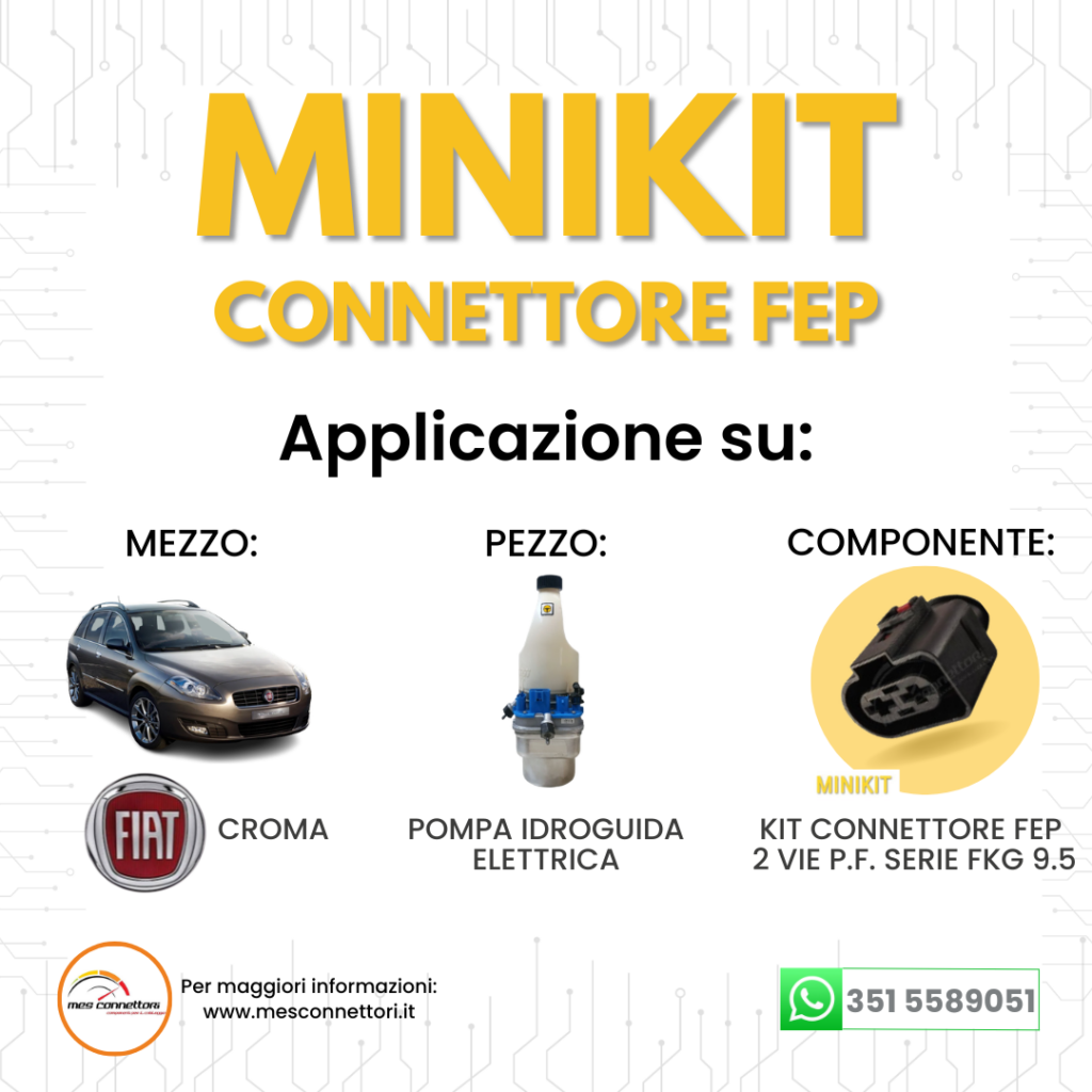 minikit connettore FEP serie FKG 9.5 – 2 vie p.f.
