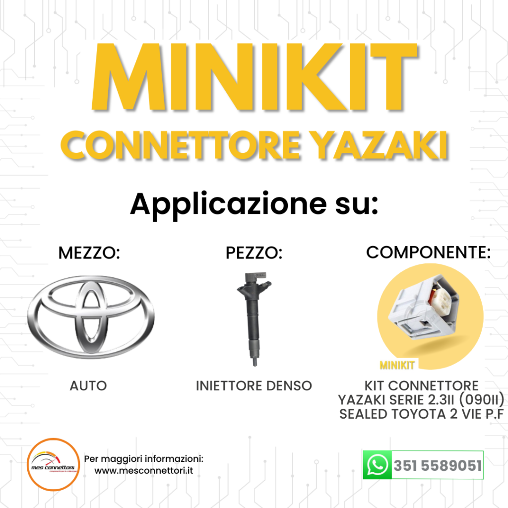 minikit connettore YAZAKI serie 2.3II (090II) – 2 vie p.f. sealed grigio toyota