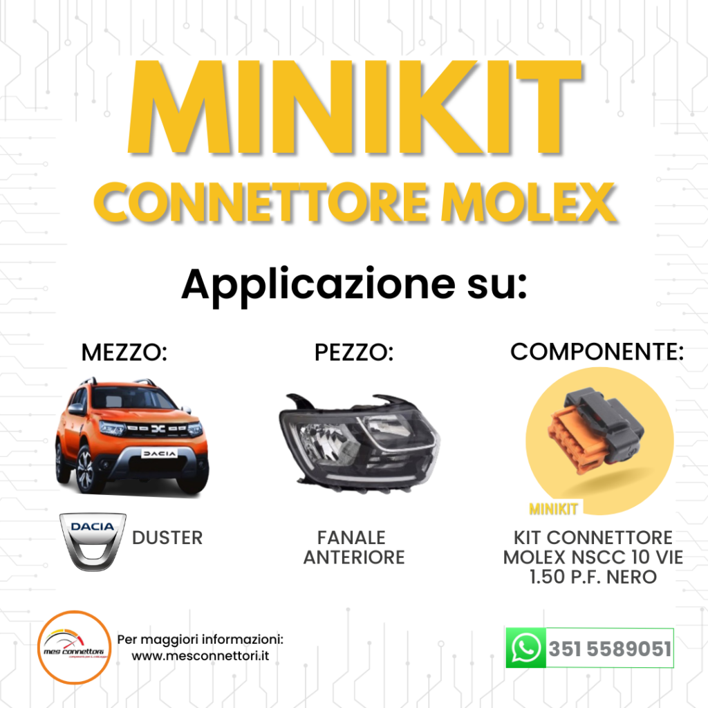 minikit connettore MOLEX serie NSCC 1.5 – 10 vie p.f. nero