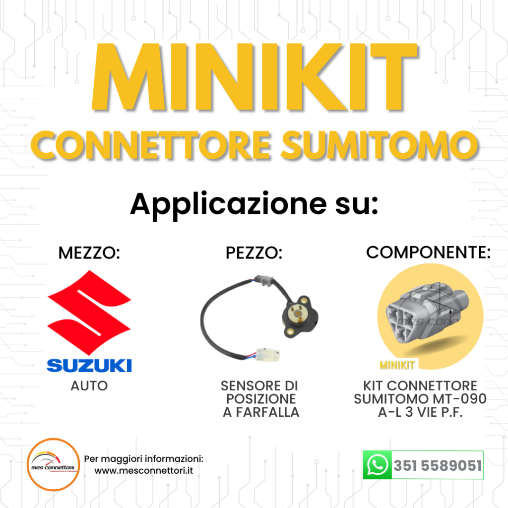 minikit connettore sumitomo serie MT 2.3 mm (090) – 3 vie p.f. sealed bianco