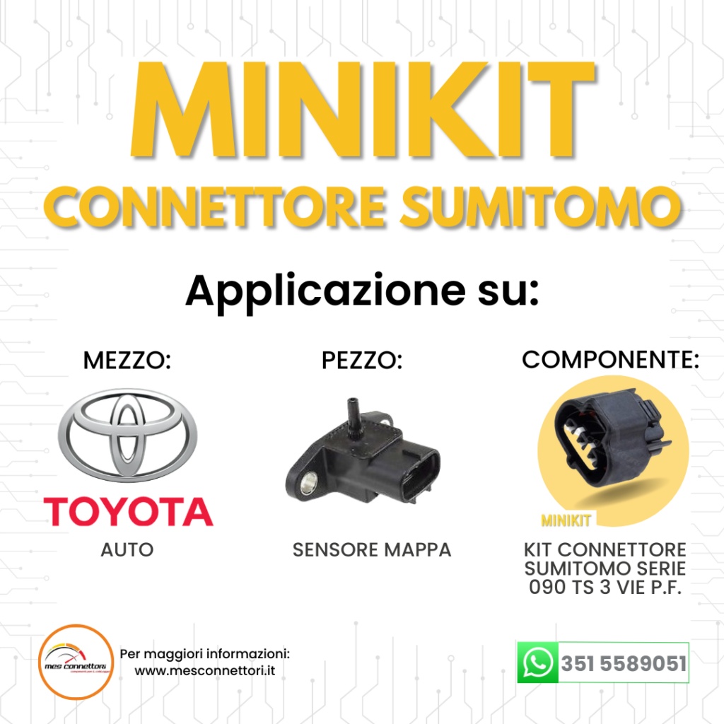 minikit connettore sumitomo serie TS 2.3 mm (090) – 3 vie p.f. sealed nero