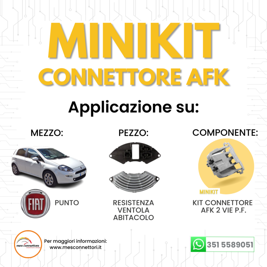 minikit connettore LEAR SERIE AFK – 2 vie p.f. grigio per resistenze