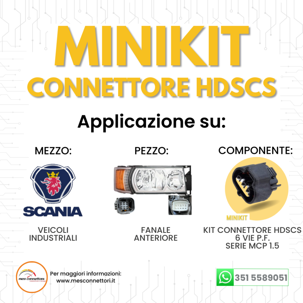 minikit connettore tyco serie HDSCS 1.5 – 6 vie p.f. – gruppo B