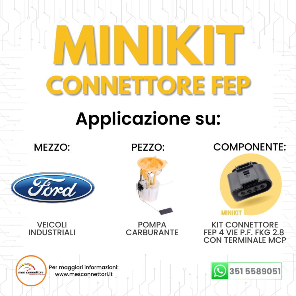 minikit connettore FEP serie fkg 2.8 – 4 vie p.f. per mcp