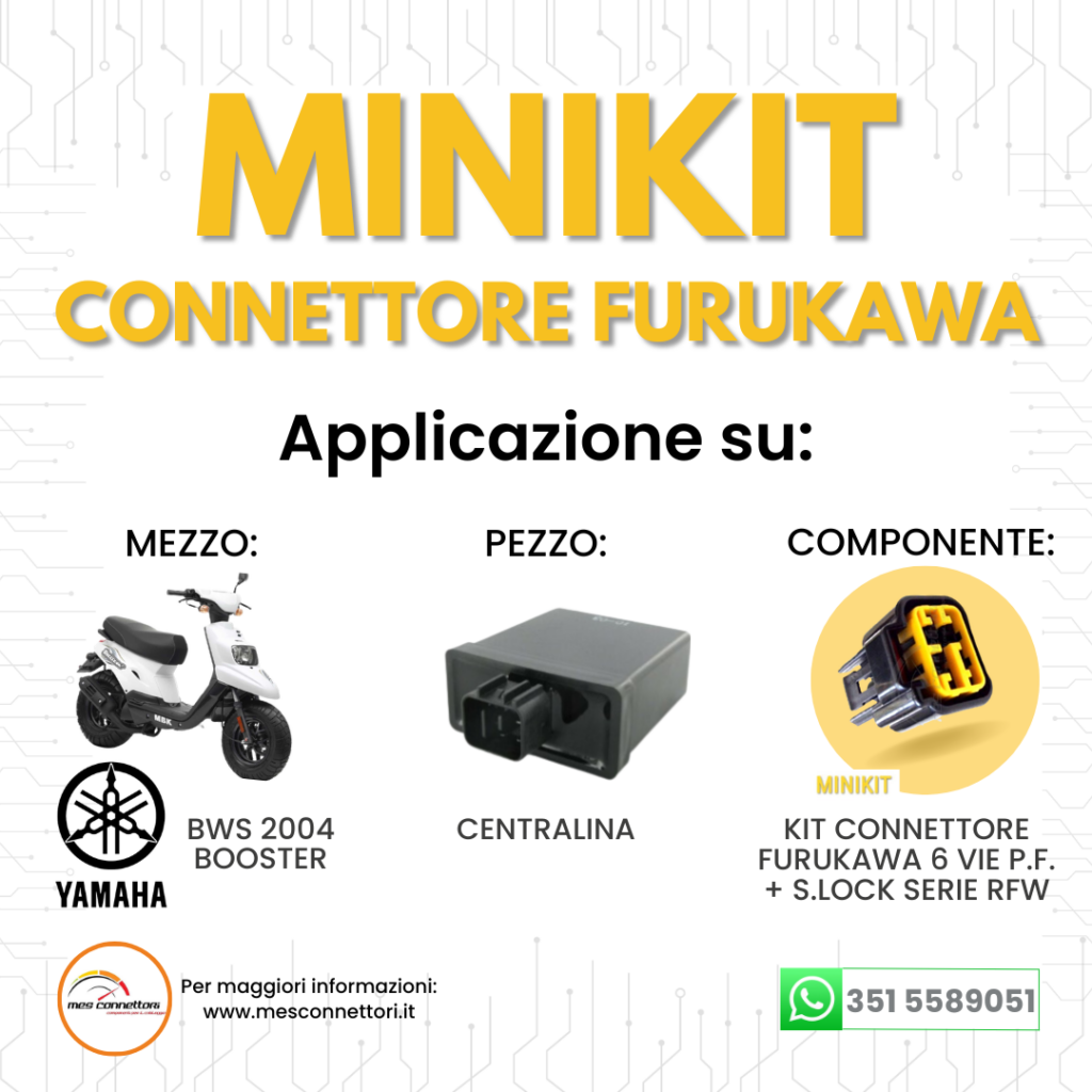 minikit connettore Furukawa serie RFW – 6 vie p.f. nero con secondary lock