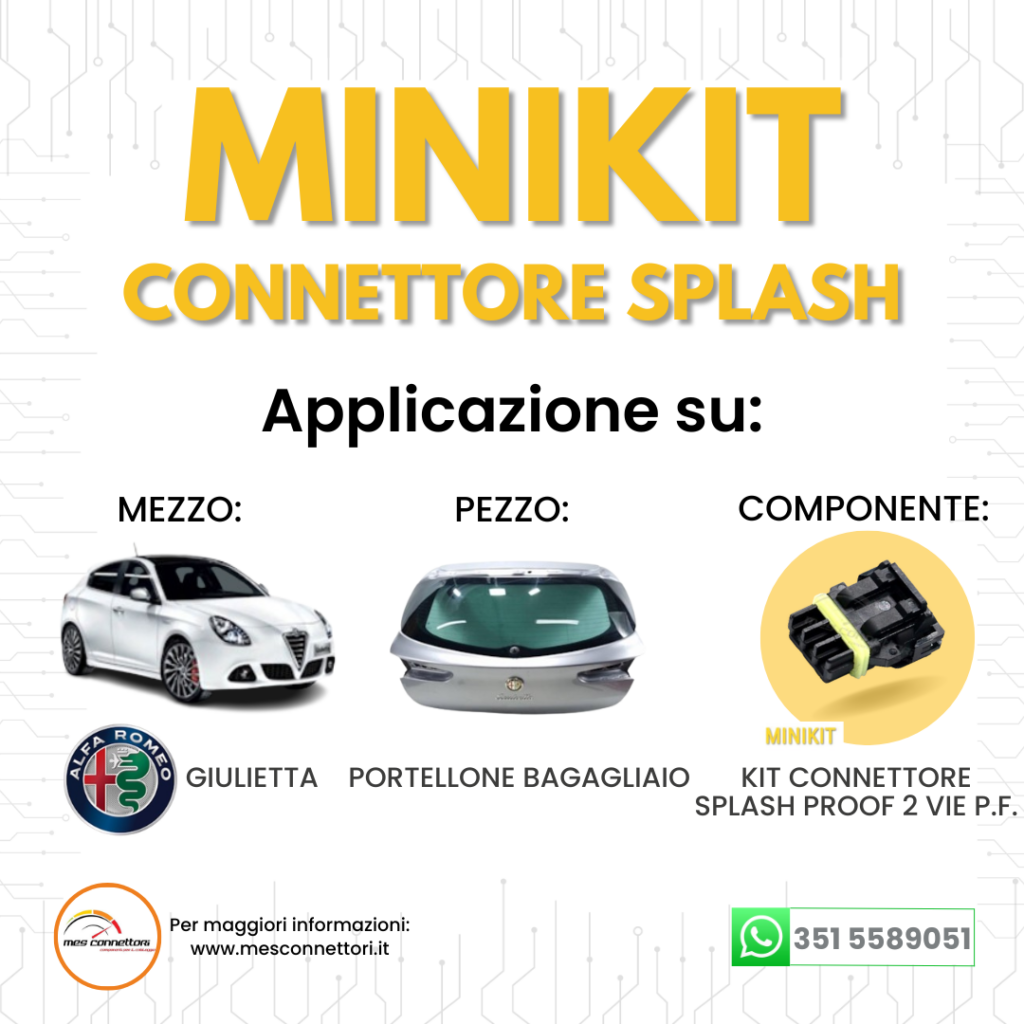 minikit connettore molex serie splash proof – 2 vie p.f.