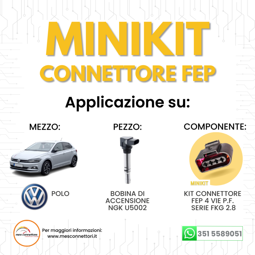 minikit connettore FEP serie FKG 2.8 4 vie p.f.