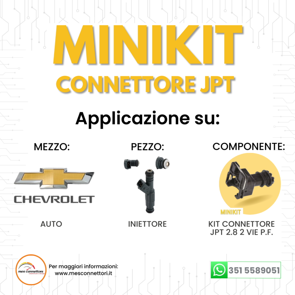 minikit connettore tyco serie JPT 2.8 – 2 vie p.f.