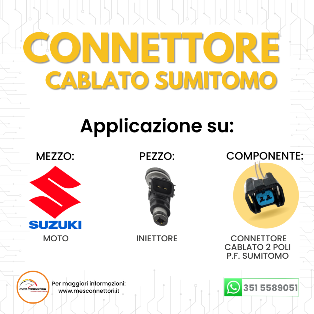 connettore cablato SUMITOMO – 2 vie p.f.