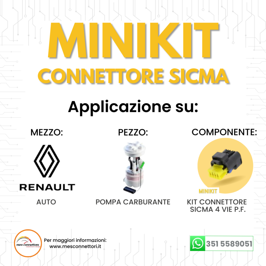 miniKit connettore fci serie Sicma 1.5 – 4 vie p.f.