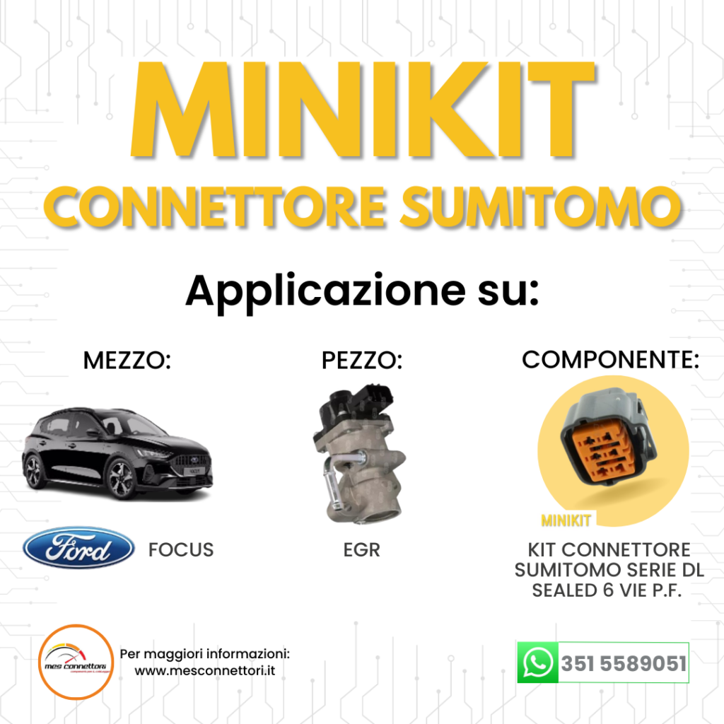 kit connettore Sumitomo serie DL 2.3 mm (090) – 6 vie p.f. sealed grigio scuro #2