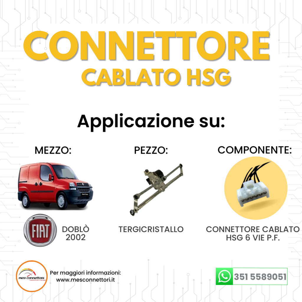 connettore CABLATO Molex serie HSG – 6 vie p.f.