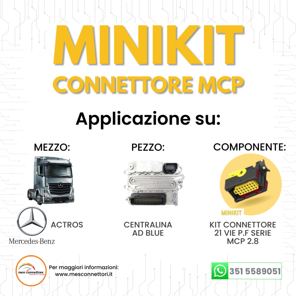 miniKIT connettore tyco serie LEAVYSEAL MCP 2.8 – 21 vie p.f.