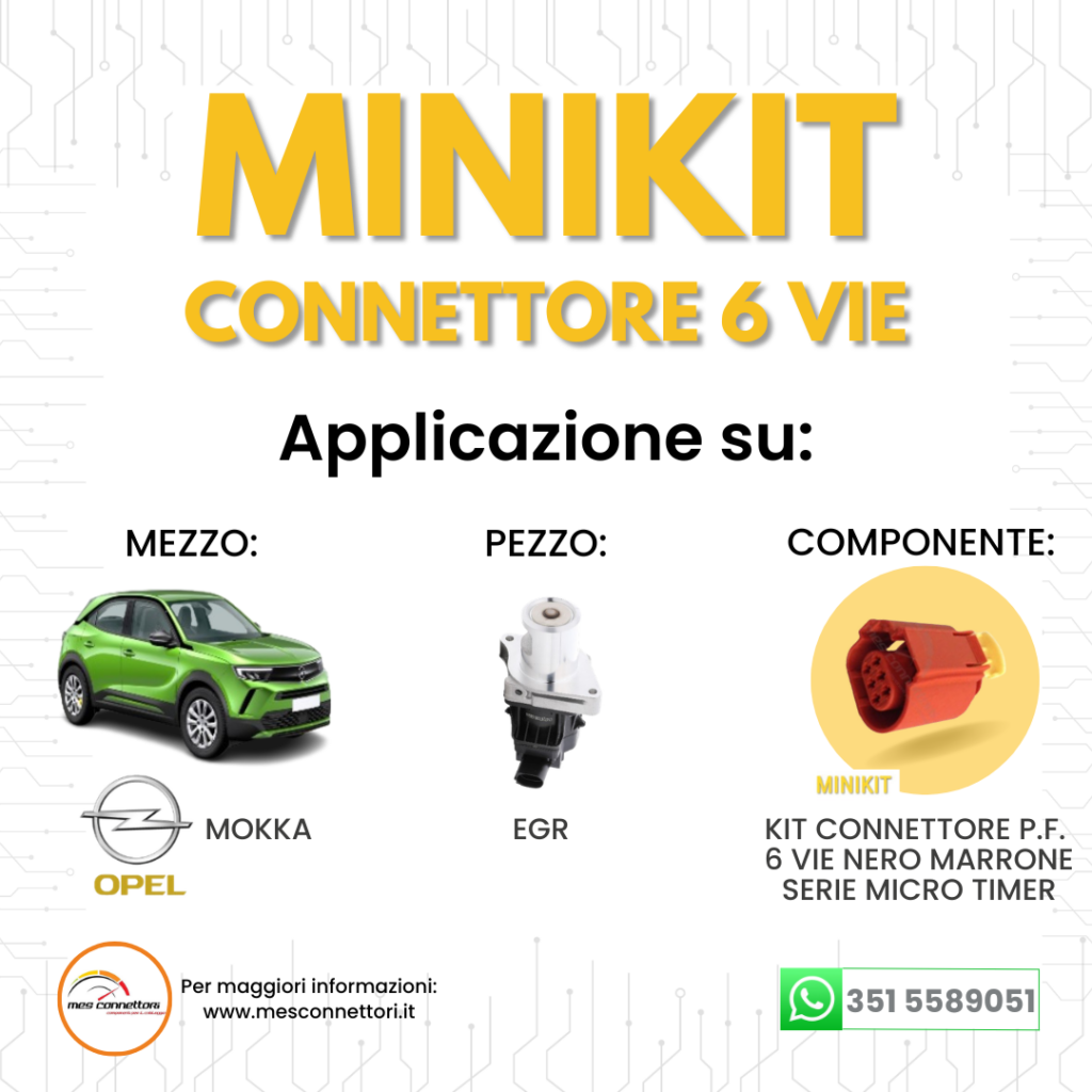 minikit connettore tyco serie micro-timer – 6 vie p.f. marrone