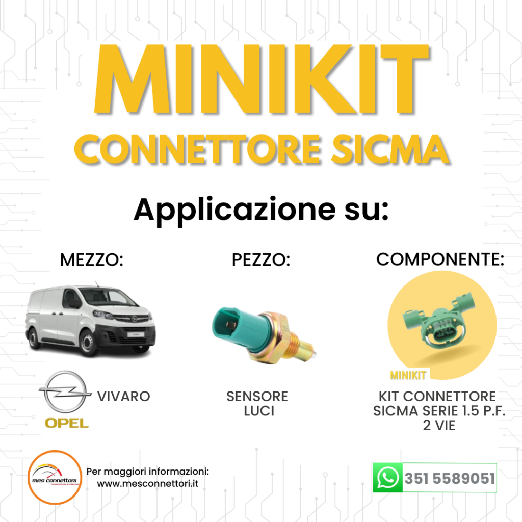 minikit connettore fci Sicma serie 1.5 – 2 vie p.f.