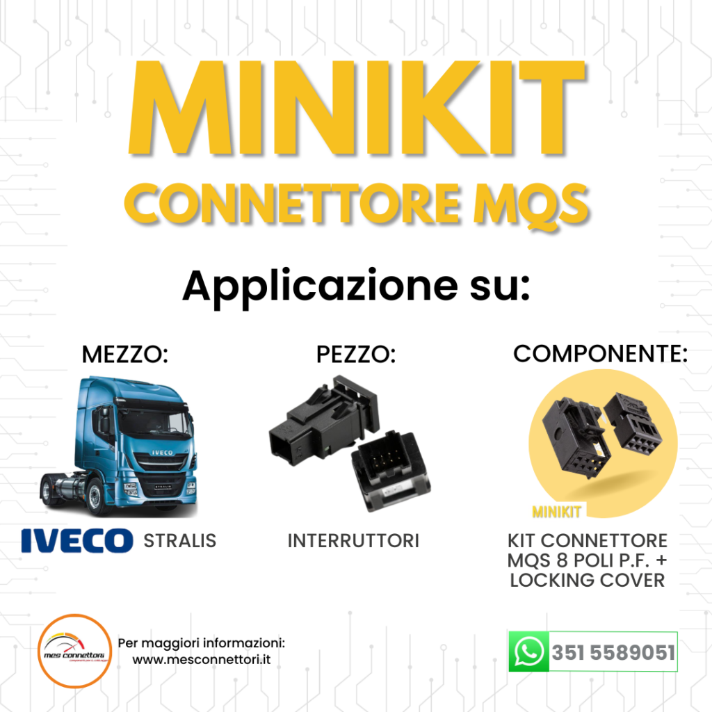 miniKIT connettore tyco serie MQS – 8 vie p.f. sealed
