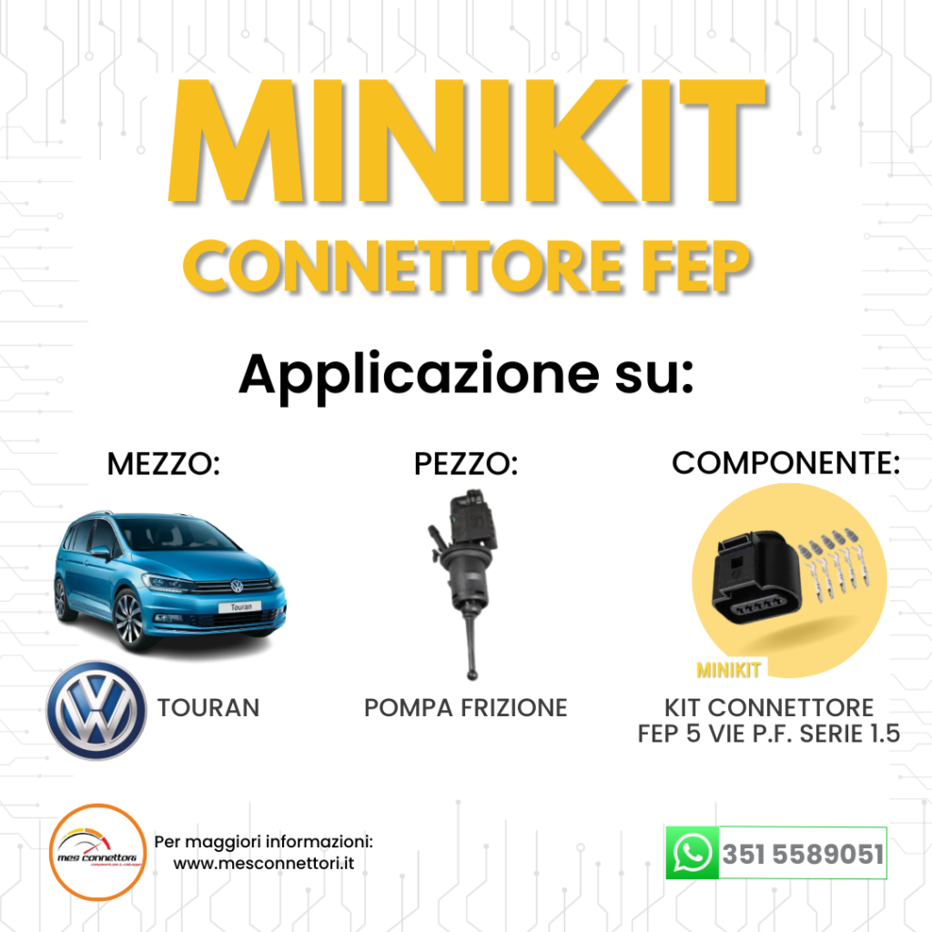 minikit connettore FEP serie fkg 1.5 – 5 vie p.f