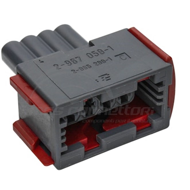 connettore tyco tipo SAAB - 4 vie p.f. grigio