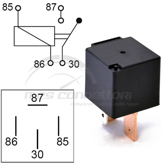 relè di potenza 12V 70A con staffa removibile