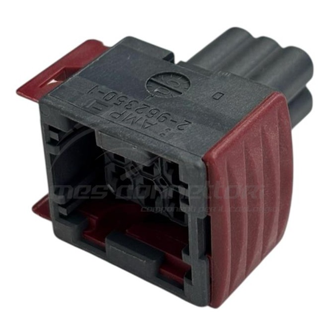 connettore tyco serie SAAB - 6 vie p.f. grigio