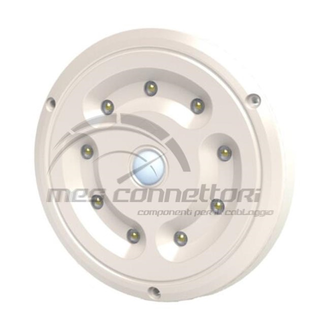 plafoniera circolare 9 led 12/24v 1650lm IP65 d. 132mm con sensore