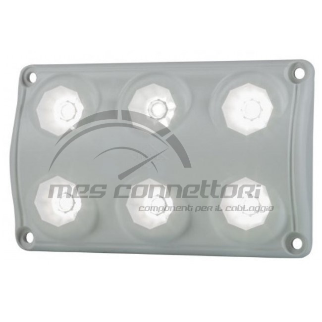 plafoniera rettangolare 12/24v 900lm IP65 dim. 120x75