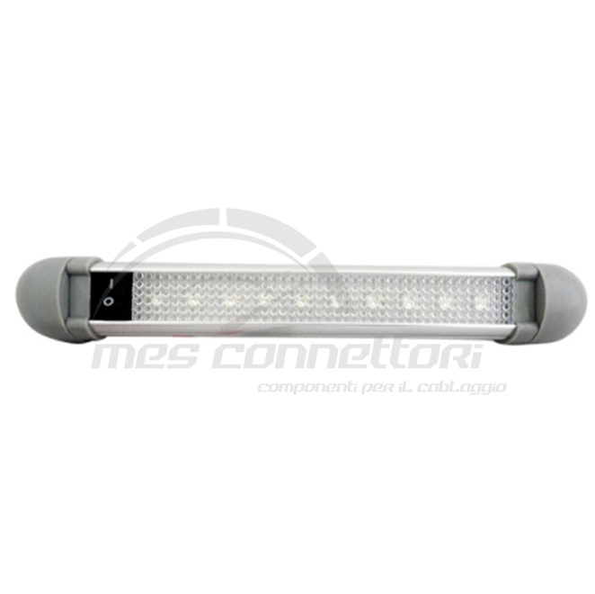 plafoniera rettangolare a 10 led 12-24V 200lumen con cavo lunghezza 400cm - IP65